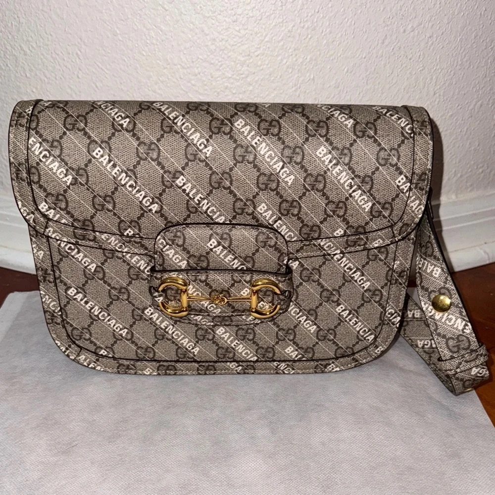 Gucci X Balenciaga "The Hacker Project" Horsebit 1955 Shoulder Bag! - Picture 2 of 8
